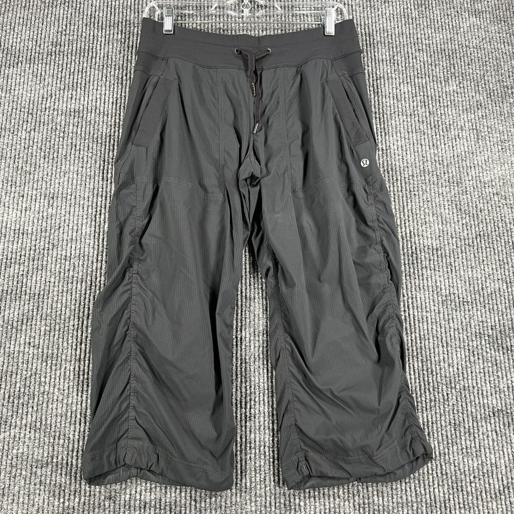 Lululemon Pants Womens 6 Black Dance Studio Wide Leg Drawstring Athletic Yoga